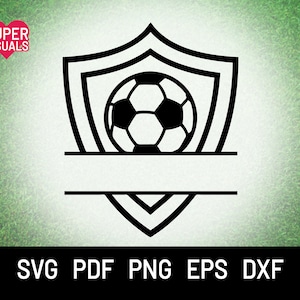 Soccer Logo Monogram SVG Files | Soccer Logo Split Frame Cut Files | Soccer Logo Vector File | Soccer Logo Clip Art | CnC Files