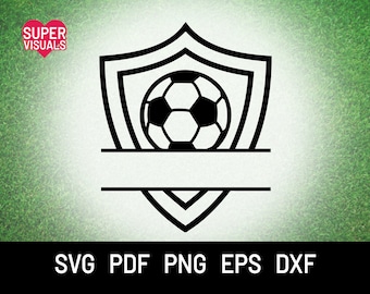 Soccer Logo Monogram SVG Files | Soccer Logo Split Frame Cut Files | Soccer Logo Vector File | Soccer Logo Clip Art | CnC Files