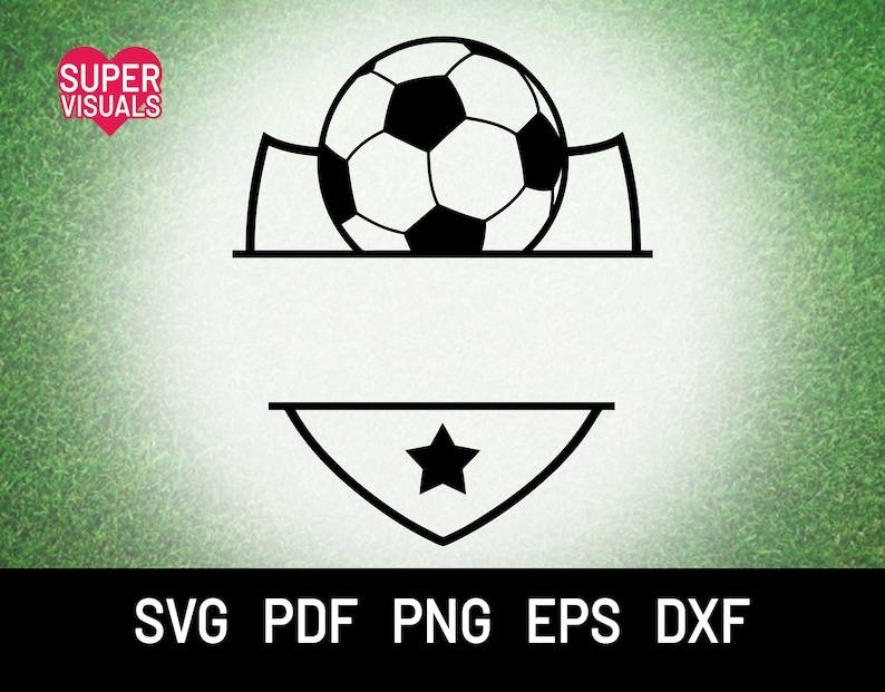 Soccer Shield Logo SVG Files Soccer Shield Logo Split Frame Cut Files