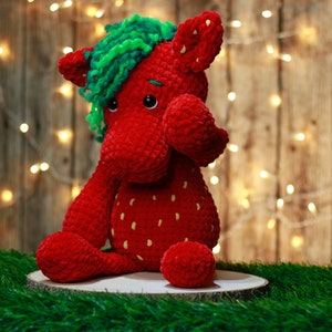 Crochet  Plushie Amigurami Horse - “Strawberry” - Handmade Crochet Pony,  Plush Horse