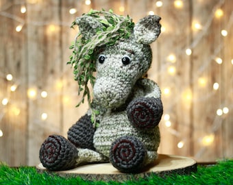 Sliver Birch - The Woodland Forest Handmade Crochet Pony, Stuffed Toy, Plush Horse