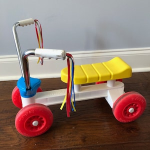 Vintage 1980 s Playskool Tyke Bike Ride on Toy Streamers on Handlebars Etsy