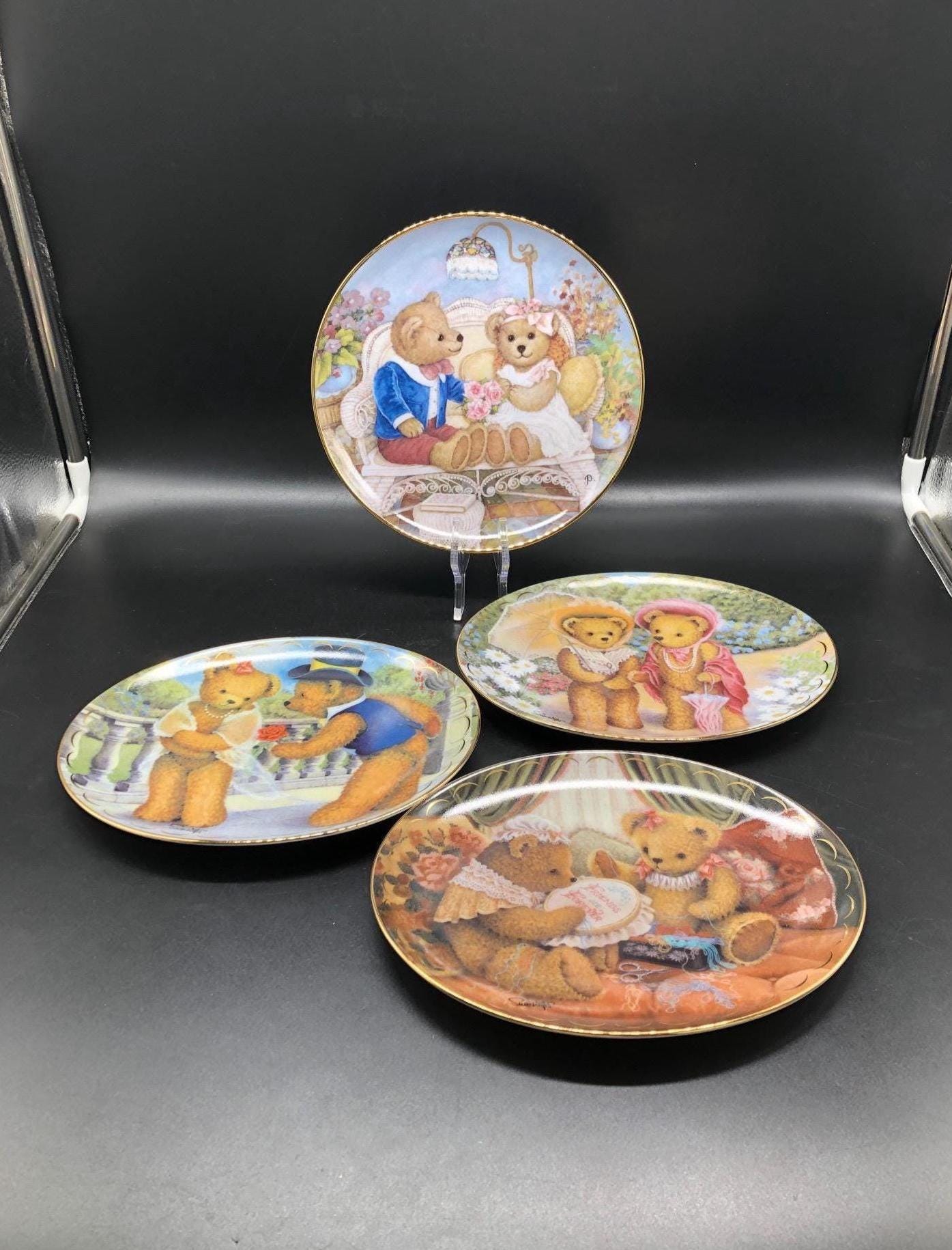 Franklin Mint テディベア 絵皿 3枚セット コレクションプレート Franklin Mint テディベア 絵皿 3枚セット コレクションプレート