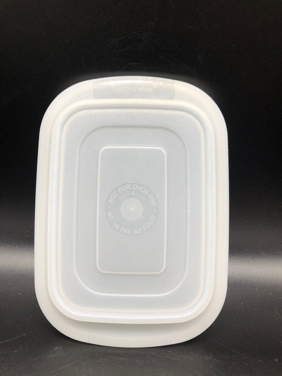 Vintage Tupperware White Plastic Replacement Lids, Mint Condition