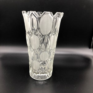Vintage Hermanova Hut Glass Ovoid Paneled Vase, Mint Condition, Stunning Vase, 1970&#39;s