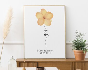 YES Poster Wedding Gift, Wedding Gift for Newlyweds, Anniversary Wedding Anniversary Engagement, gift for wife, unique gift for husband