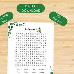 Printable St. Patricks Day Word Search