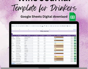 Wine Journal Google Sheet Template