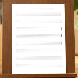Blank Ukulele Tab Sheets | 8 Rows of 4-String Tab with Title Field | Ukulele Teacher Resource | Printable PDF (A4 & US Letter)