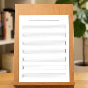 Blank Guitar Tablature Sheets | 7 Rows of 6-String Tab with Title Field | Guitar Teacher Resource | Printable PDF (A4 & US Letter)