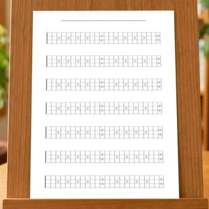 Blank Bass Fretboard Diagrams | 7 Full-Neck 4-String Charts per Page | Bass Teacher Resource | Printable PDF (A4 & US Letter)