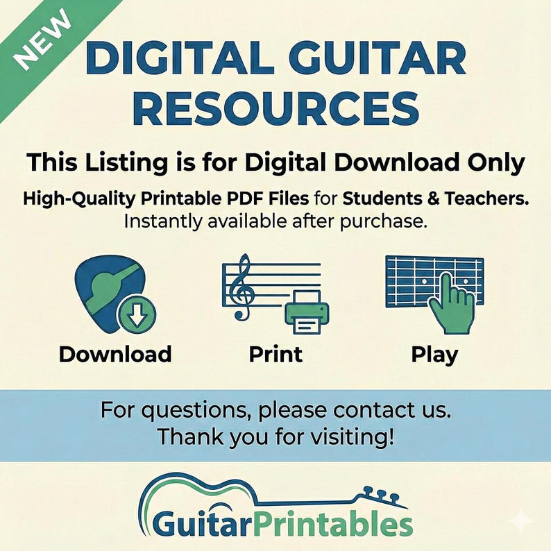 Blank Ukulele Tab Sheets | 8 Rows of 4-string Tab With Title Field ...