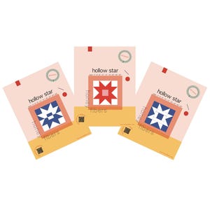 Hollow Star BUNDLE - Instant Download, Three Quilt Block Patterns, Nine Quilt Block Sizes - Beginner - READ DESCRIPTION