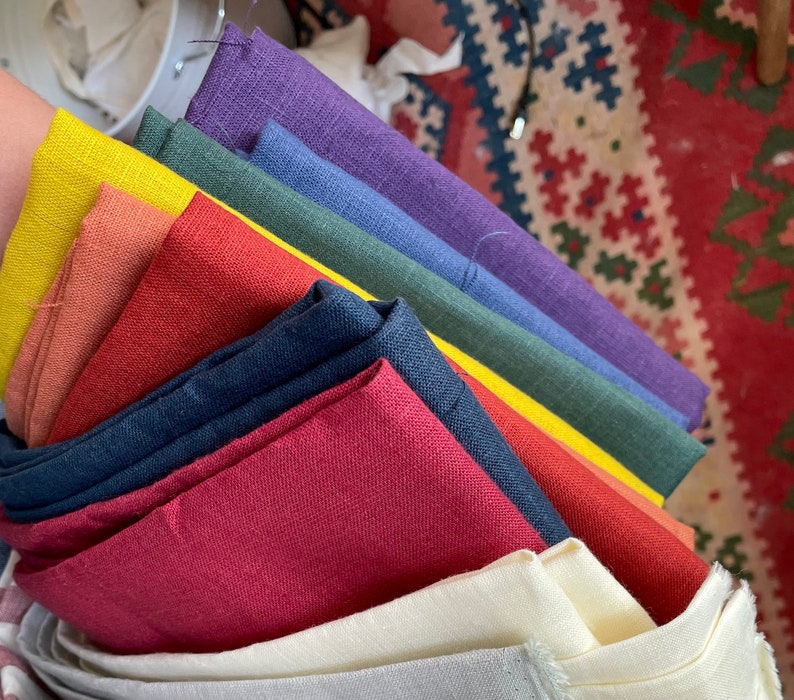 Checkered Linen Quilt Hand Stitched Linen Quilt MADE TO Etsy