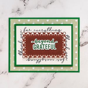 Porte-cartes 3D Beyond Grateful, carte de remerciement, carte de remerciement, carte de gratitude, carte de café, carte faite main, carte unique, carte de voeux