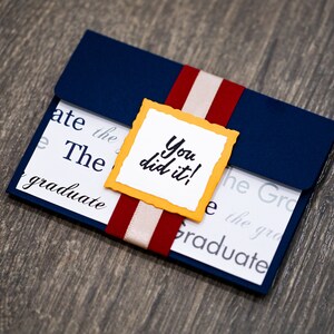 Titulaire de la carte-cadeau de remise des diplômes, Enveloppe pour carte-cadeau, Remise des diplômes, Lycée, Université, Félicitations, Fête, Carte faite main