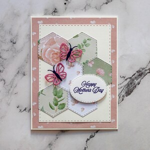 Carte de fête des mères 3D, carte de maman, carte de papillon, carte de nature, carte faite main, carte unique, carte de voeux, carte féminine