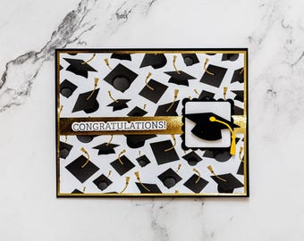 3D Graduation Card, Celebration Card, Congratulations Card, High School Graduation, University Graduation, Handmade Card, Unique Card