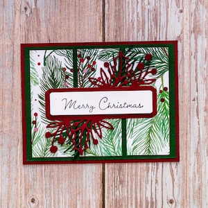 Carte de joyeux Noël 3D, carte nature, carte à motifs, carte de vœux, carte de voeux, carte de Noël faite main, carte unique, carte élégante