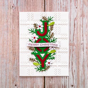 Carte de Noël de joie 3D, carte de joyeux Noël, carte de vœux, carte à carreaux, carte unique, carte faite main, carte de Noël faite main, carte de célébration