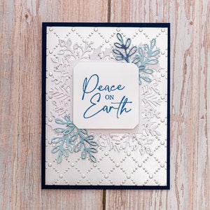 Carte de Noël 3D paix sur terre, carte de vœux, carte élégante, carte de Noël fait main