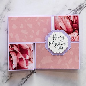 Carte 3D pour la fête des mères, carte de maman, carte florale, carte féminine, carte nature, carte unique, carte de la silhouette, carte faite main, carte de voeux, unique