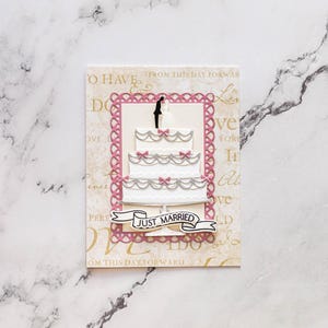 3D Hochzeitskarte, Hochzeitstorte Karte, Just Married Karte, Elegante Karte, Handgemachte Karte, Grußkarte, Einzigartige Karte, Feierkarte, Kuchen Karte