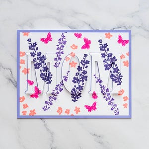 Carte de fête des mères 3D, carte de maman, carte florale, carte de papillon, carte d'éclipse, célébration, carte faite main, carte unique, carte féminine, carte de voeux