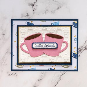 Porte-carte 3D pour ami, Enveloppe pour carte-cadeau, Carte de café, Carte d'ami, Carte d'amateur de café, Carte unique, Carte faite main, Carte de voeux