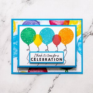 Porte-cartes d'anniversaire 3D, Enveloppe pour carte-cadeau, Joyeux anniversaire, Fête, L'heure d'une fête, Carte faite main, Carte unique, Ballons