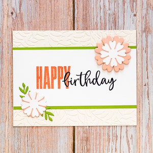 Carte d'anniversaire fleur 3D, carte de joyeux anniversaire, carte d'anniversaire de printemps, carte féminine, carte unique, carte faite main, carte florale, carte de voeux