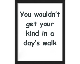 Witty Irish saying Wall Art - funny, clever, and insightful.  8x10 Framed