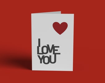 Funny Valentine's Day Card — I Love You (But Don't Get Cocky About it) — Layered Cardstock PaperCraft