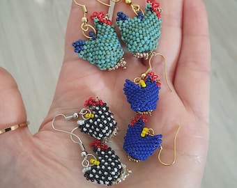 Orecchini A Forma Di Gallina LONYOO - Acrilico Colorato, Regalo Divertente