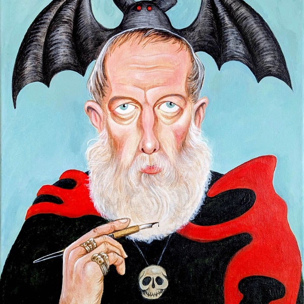 Edward Gorey (original portrait) by Ben Wickey