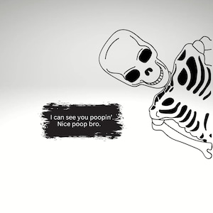 Skelet sticker kak