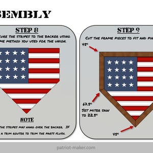 Progetti di costruzione della bandiera americana per la base di casa - Progetto di falegnameria fai da te (progetti digitali) immagine 2
