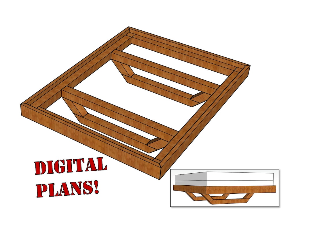 Floating Bed Frame digital Plans Etsy