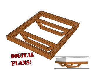 Zwevend bedframe (digitale plannen)