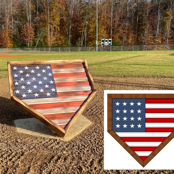 Home Plate American Flag (Digital Plans)