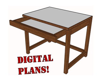 Kids Desk with Drawer Digital Plans