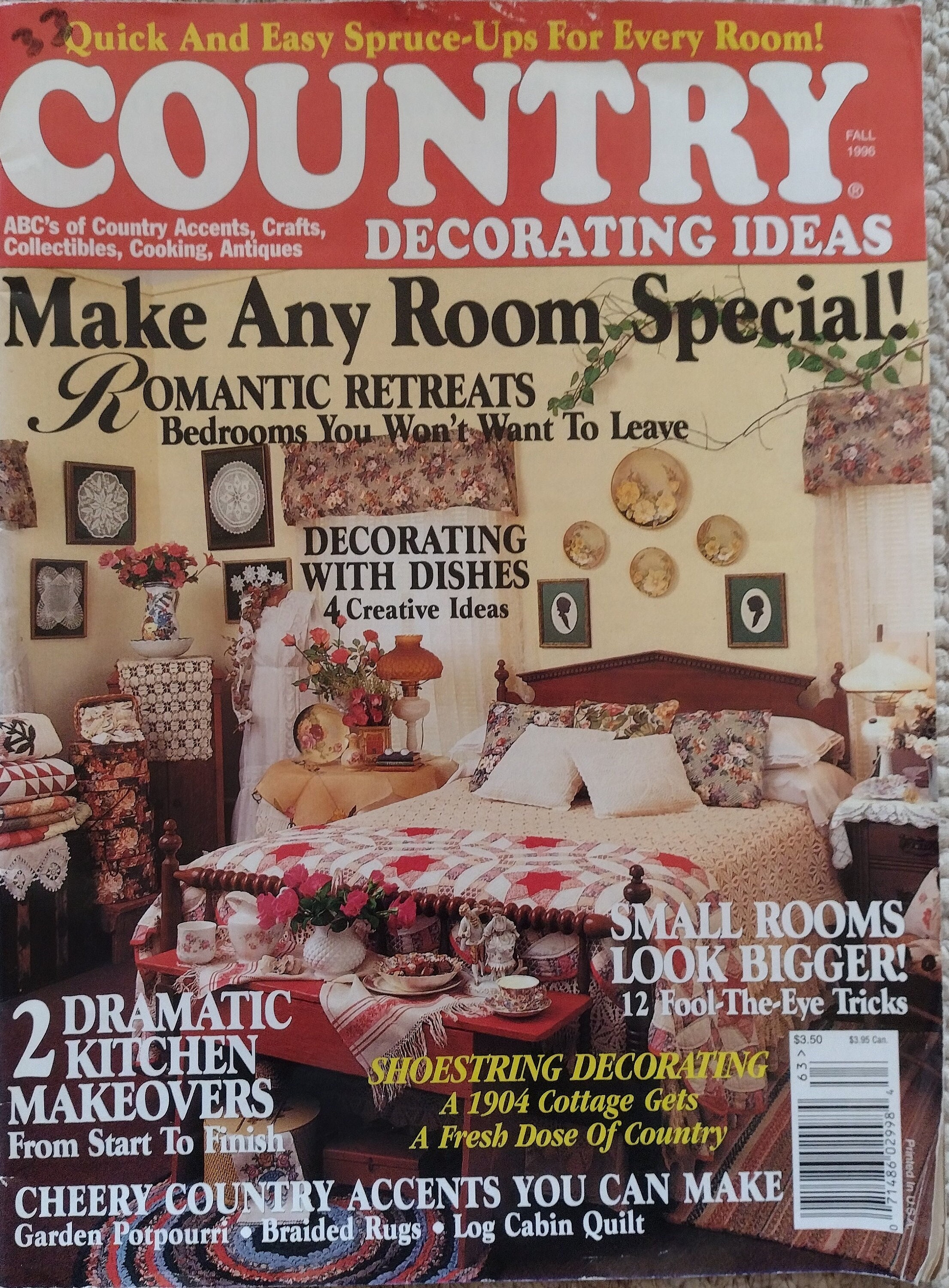 Country Decorating Ideas Magazine 1996 Perfect Read for Country Enthusiasts Etsy
