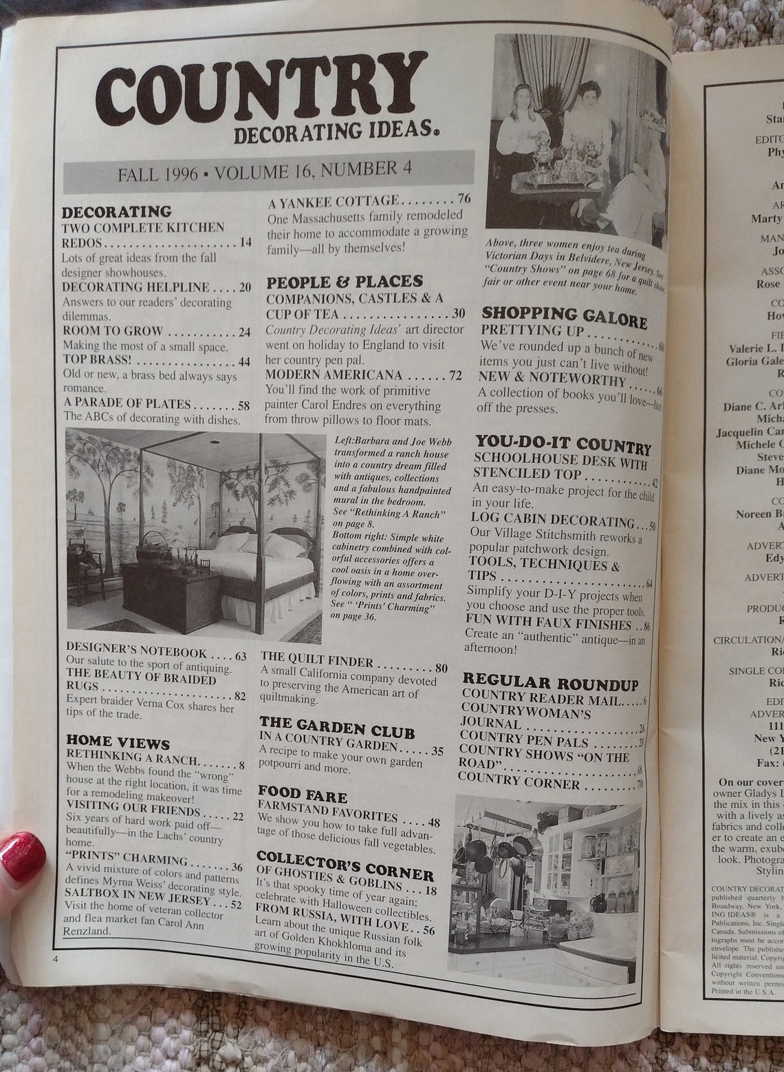 Country Decorating Ideas Magazine 1996 Perfect Read for Country Enthusiasts Etsy