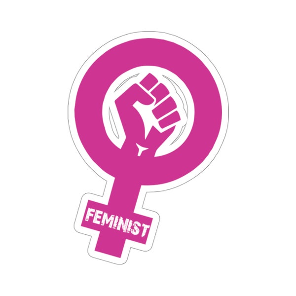 Pink. Female Power, Feminist, Stickers | Feminism Symbol, Vinyl Stickers. Gift for women, Feminist Accessories.