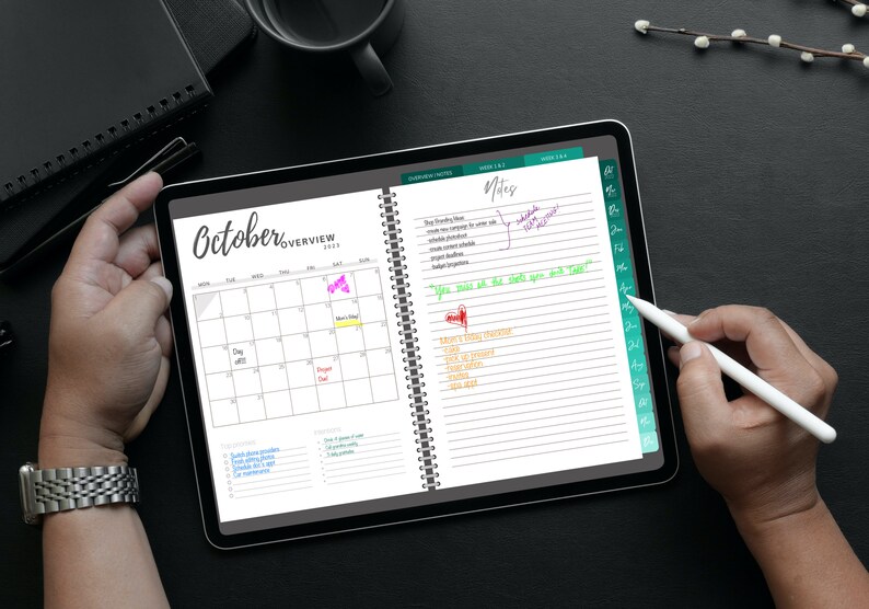 Digital Planner 2022 2023, Goodnotes Planner, iPad Planner, Notability, Digital Journal, Monthly