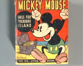 Mickey Mouse - Sails for Treasure Island - Big Little Book, #750 - 1933