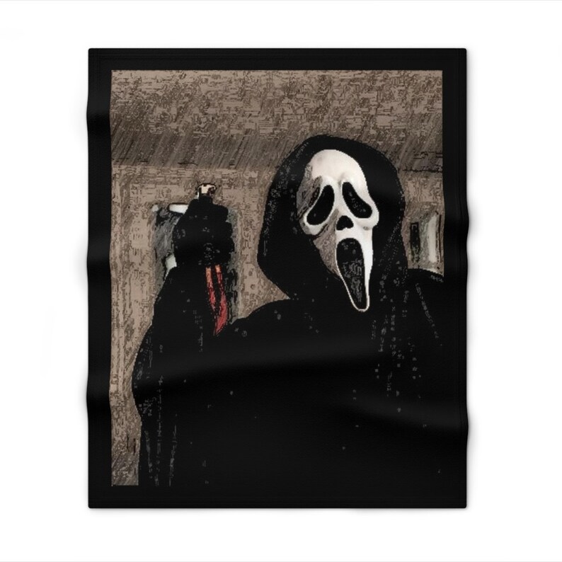 Scream Ghostface Horror Throw Blanket Etsy