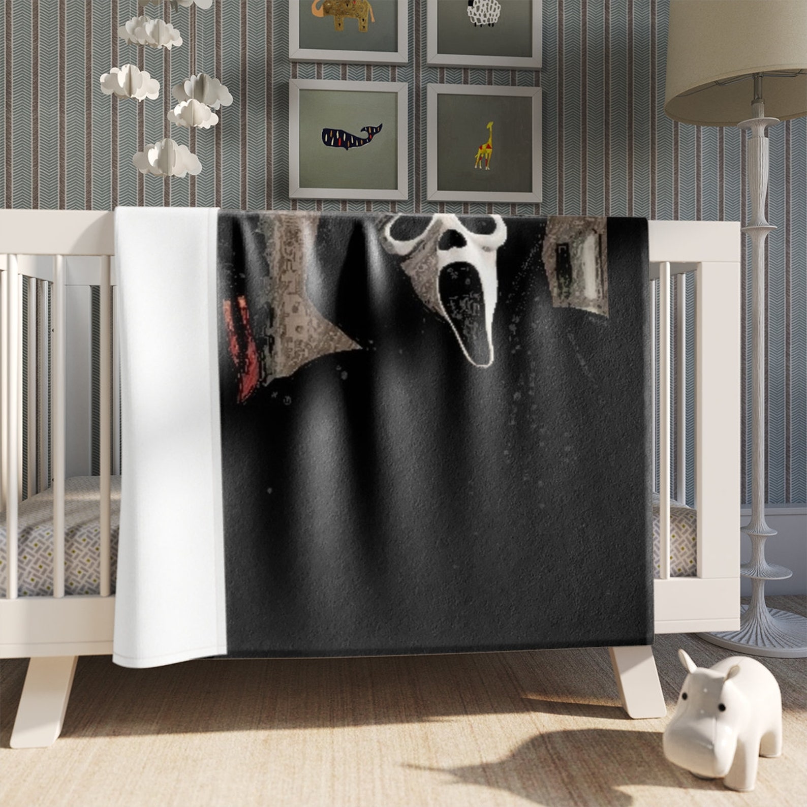 Scream Ghostface Horror Throw Blanket Etsy