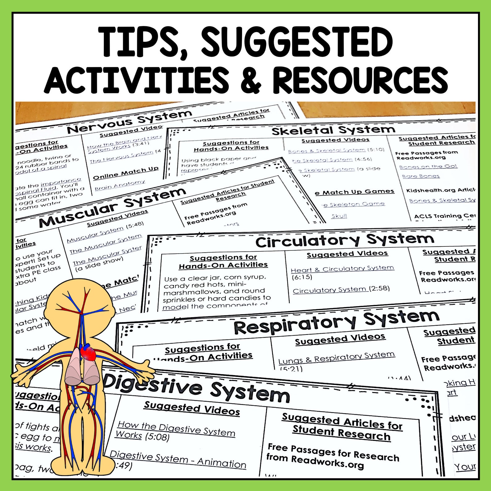 Human Body Systems Research Project | Science Notebook (printable ...