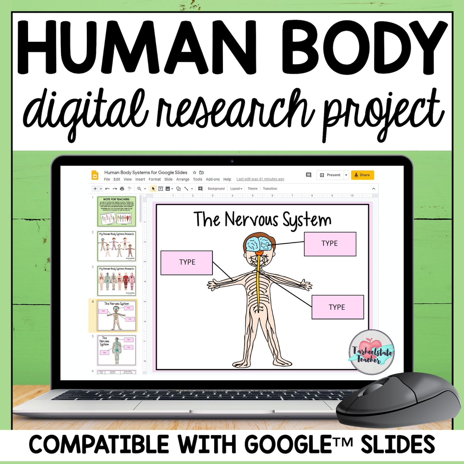 Human Body Systems Research Project | Science Notebook (printable ...
